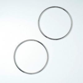 Ручки-кольца металл, d=13.5 см., серебро
