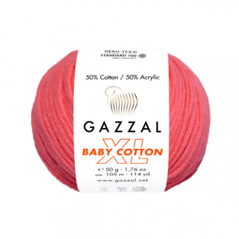 Пряжа Gazzal BABY COTTON XL купить в Краснодаре: Цена 130 руб. винтернет-магазине Sweety Wool